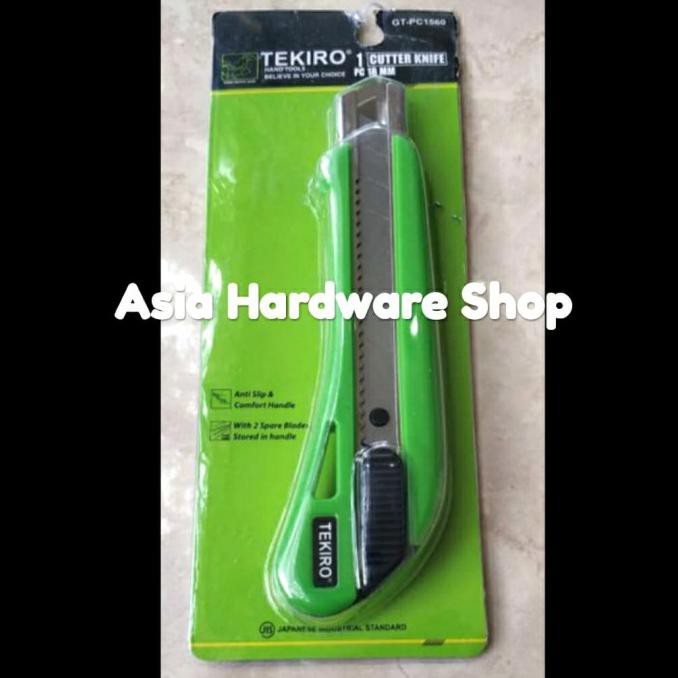 

[[BISA COD]] TEKIRO Pisau Cutter Besar 18 mm Cuter Tekiro Besar 18mm ORIGINAL