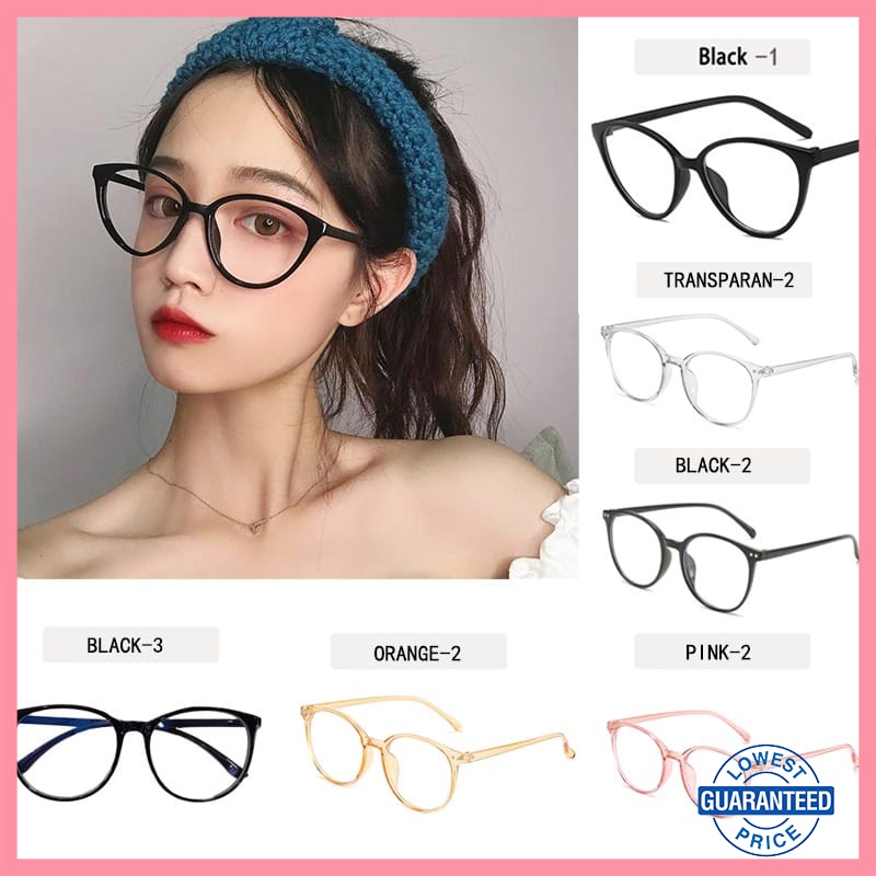 【Gratis tas kacamata】 Kacamata Hitam Wanita Fashion Korea Kaca Mata leopard black UV400 Fashion Gaya Retro Kacamata cat eye/Sunglasses D714