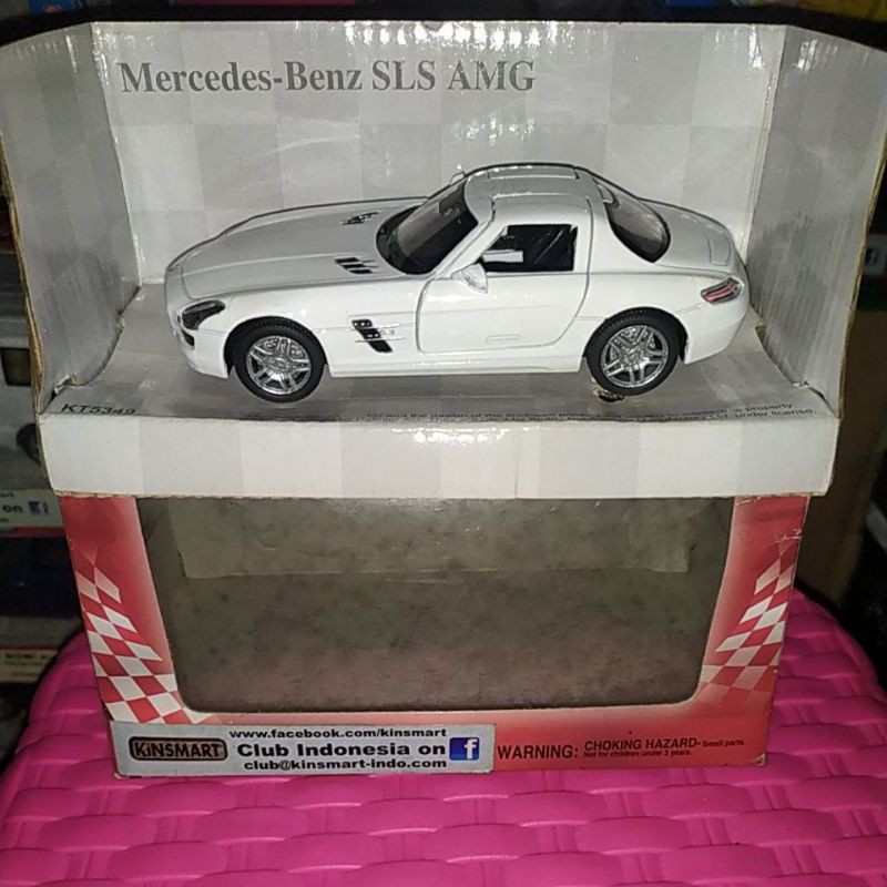 kinsmart mercedes benz sls amg putih [diecast]