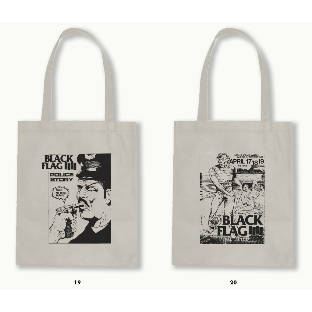 TOTE BAG BLACU  - BLACK FLAG .01