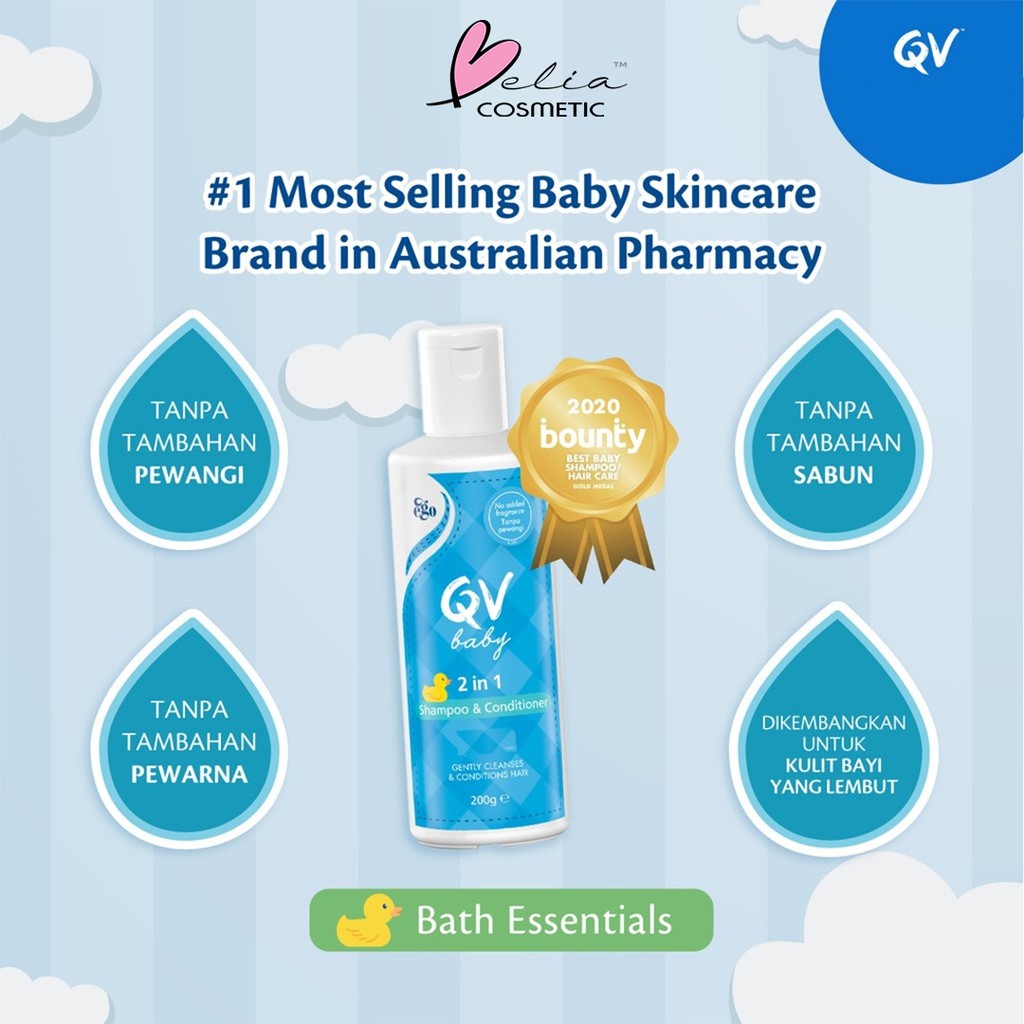 ❤ BELIA ❤ QV Baby Bath Oil | Shampoo &amp; Conditioner | Barrier Cream | Moist Cream | Gentle Wash(BPOM)