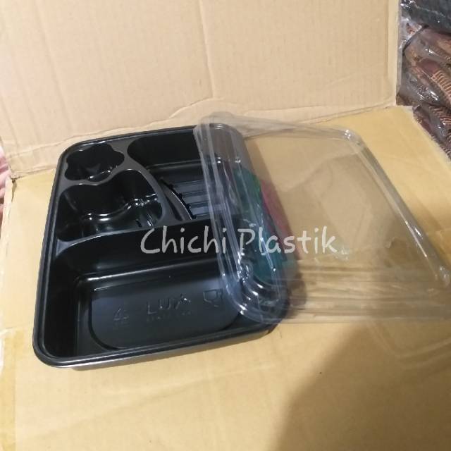 Isi 25pcs Mika Bento Kotak Bento Tray Bento 4 skat bento warna mika warna mika bento warna