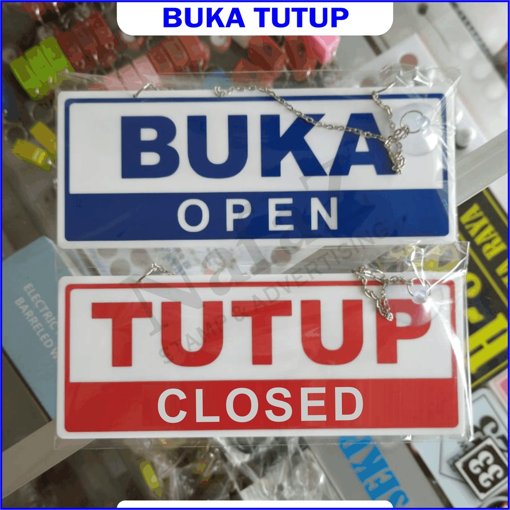 

Sign BUKA TUTUP Bahan Acrylic Acrilik