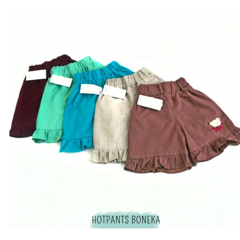 Hotpants Ruffle Boneka / Celana Pendek Anak 1-6 Tahun / Daily Pants