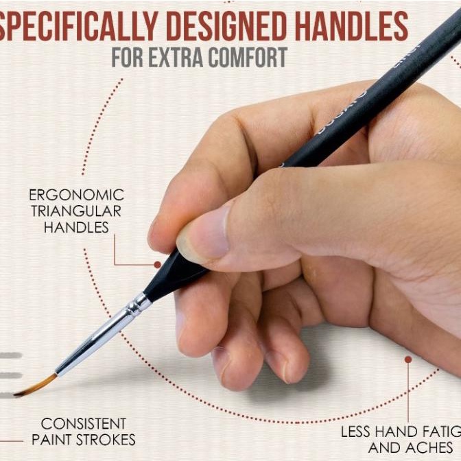 

OPERA Micro Detail Paint Brush Set, 6 Tiny Professional Brush