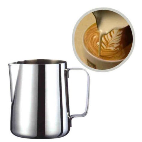 [KOPI] -  OneTwoCups Gelas Pitcher Kopi Espresso Latte Art Stainless Steel 350ml - Silver