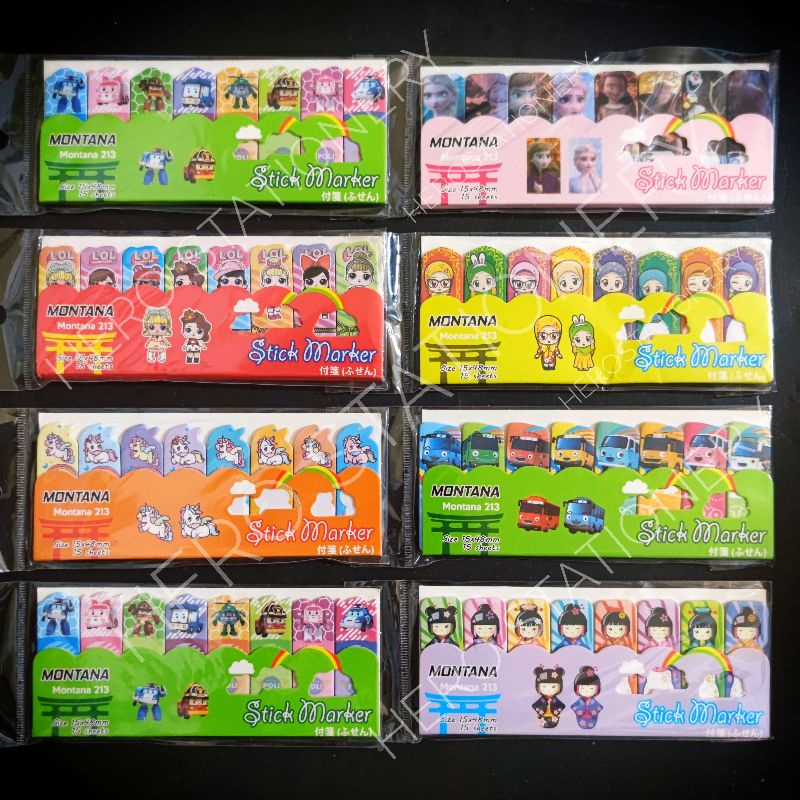

SATUAN Pembatas buku stick marker fancy motif random