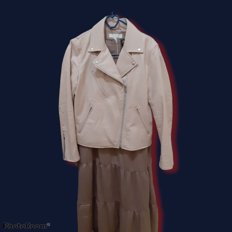 leather jacket wanita uniqlo