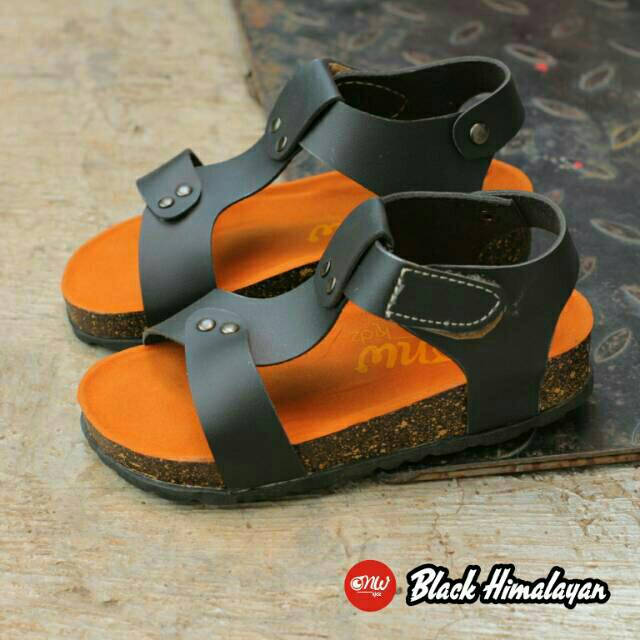 Sendal Sepatu Anak  Birkenstock  Hitam Balita Laki laki 