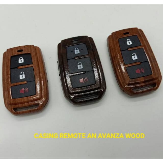 CASING KASING KUNCI REMOTE KUNCI MOBIL TOYOTA ALL NEW AVANZA VELOZ / AGYA  / etios KAYU WOOD carbon hitam orisinil 2012 2013 2014 2015