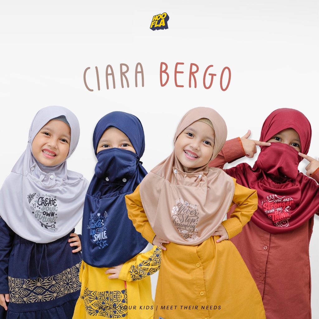 Hooflakids Hijab Kerudung Anak Perempuan Ciara Bergo