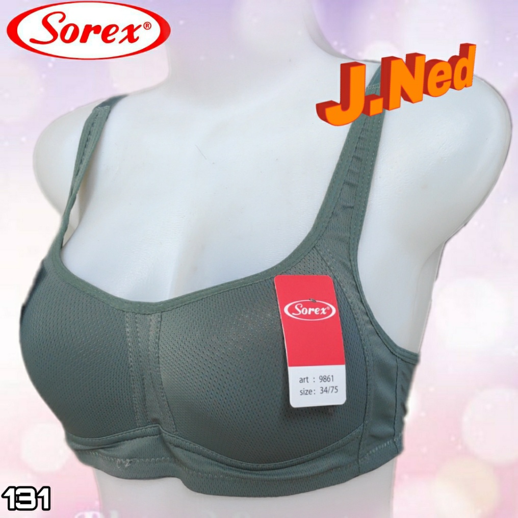 J131 BRA SOREX TALI LEBAR BUSA TANPA KAWAT EXTRA COMFORT CUP B  SIXE 34 - 40