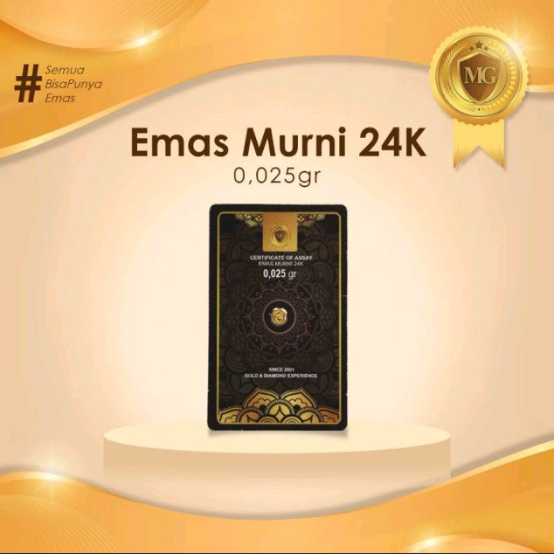 Logam Mulia Emas Mini Gold 0.025 gram Black Series 24K