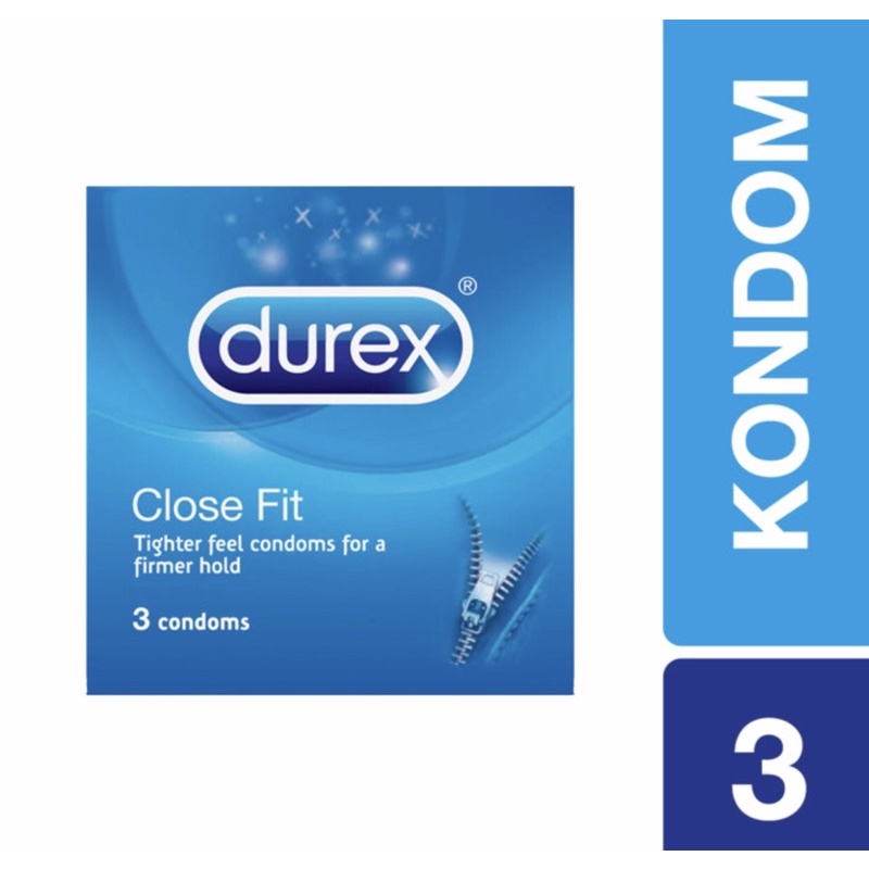 Kondom durex close fit isi 3 ( lebih ketat lebih berasa ) privasi &amp; packing dijamin aman
