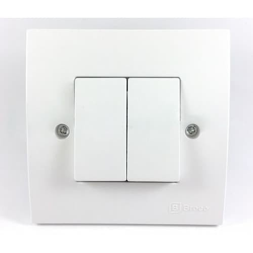 BROCO DOUBLE SWITCH WHITE - INBOW SERI NEU RAY J16255