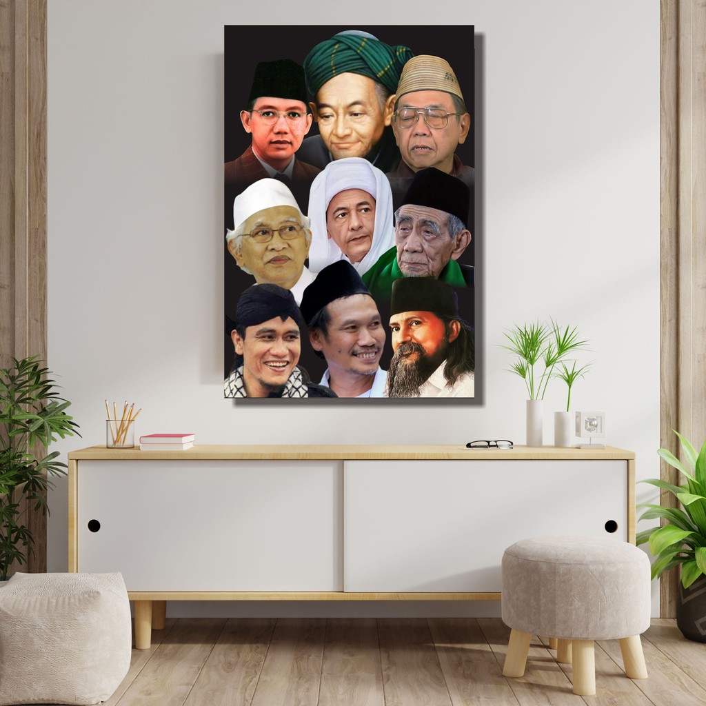 Pajangan dinding poster ulama NU + Bingkai pictblok minimalis