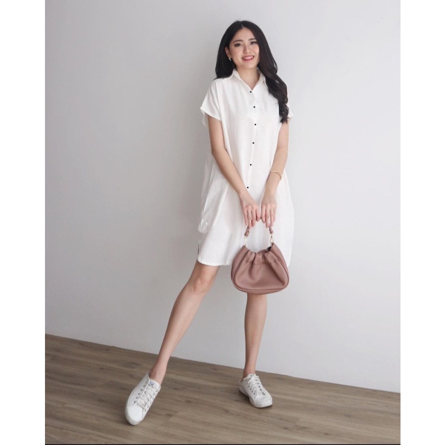 Kamila RO Dress Tunik Baju Wanita Casual Daily Kerja Hangout OOTD Trendy