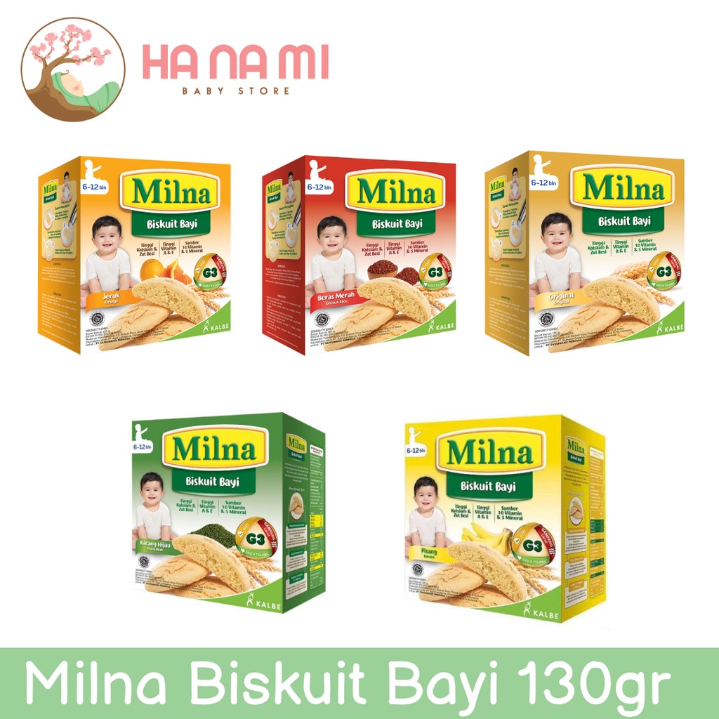 Milna Biskuit Bayi 130gr 6-12 bulan