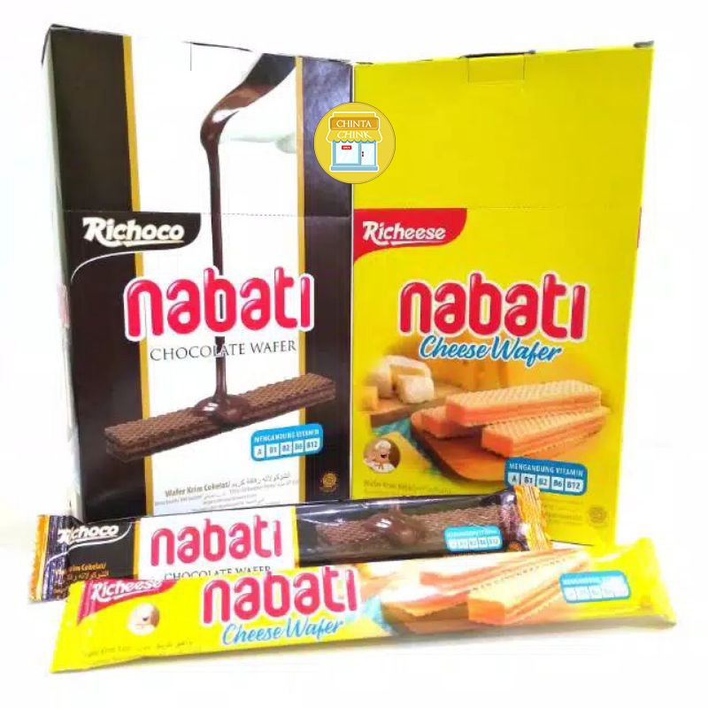 

Richeese Nabati Wafer Keju / Coklat Kemasan Box Kecil Isi 20pcs x 7g