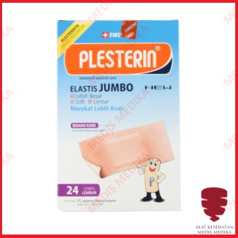 Plesterin Elastis Jumbo Isi 24 Pcs Plester Luka Coklat Plaster Onemed p3k