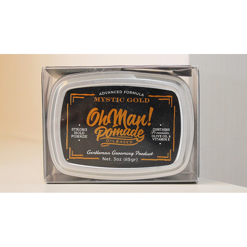 Oh Man Pomade Mystic Gold 3oz (Ukuran Besar) Strong Hold Oilbased