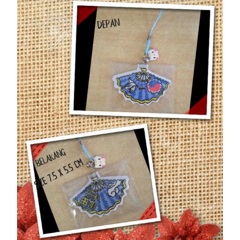 Gantungan kunci/Tas/Hp sulaman / kristik handmade