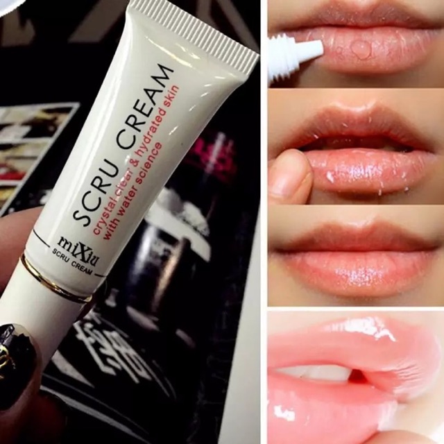 Scru cream lip scrub (exfoliates)