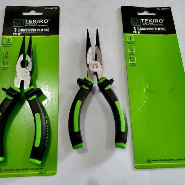 Tang Lancip Tekiro 6in TEKIRO Long Nose Pliers 6 Inch TEKIRO Tang Lancip PL-LN0760