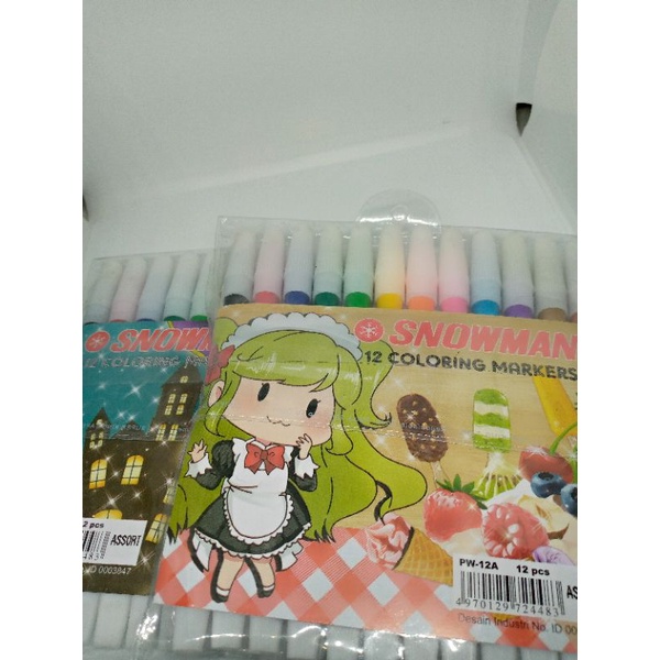 

Spidol warna Snowman isi 12