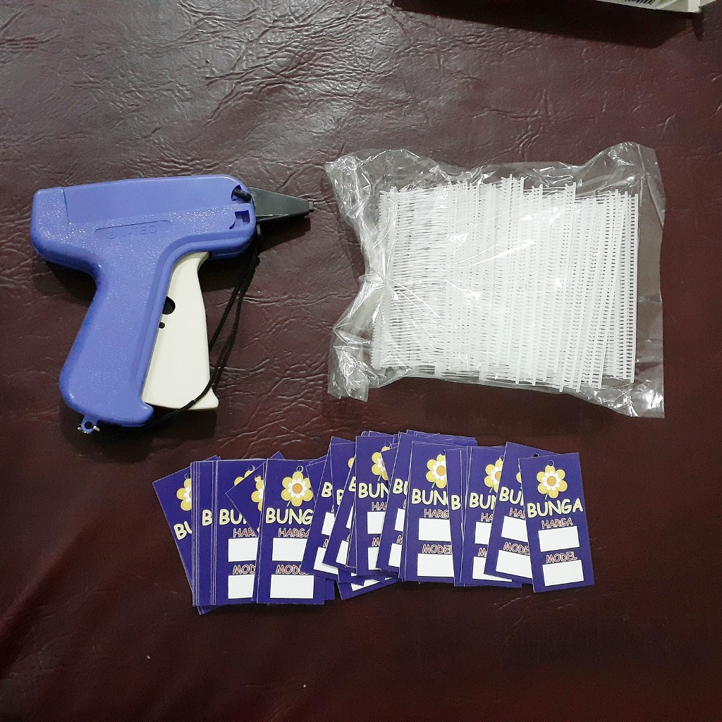 Paket TAG GUN (+ 1000 tag arrow pin) & kertas merk hang tag merek
