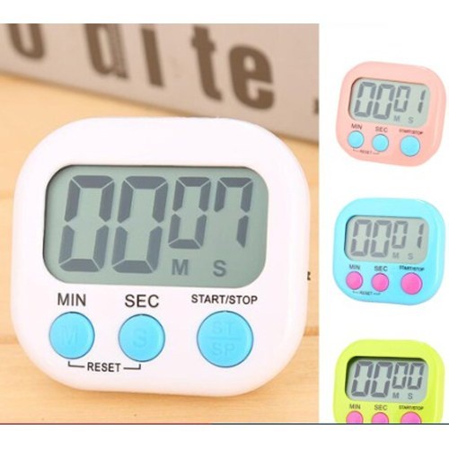 TIMER DAPUR - Digital Kitchen Alarm - Stop Watch Cute Masak Roti Kue With Magnet &amp; Stand