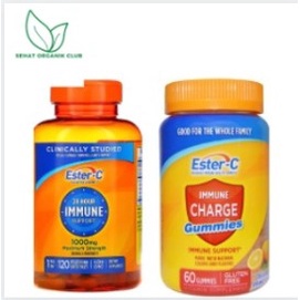 Nature's Bounty Ester C 1000 mg immune support 24 hour 120 Tabs ; immune charge 60 Gummies