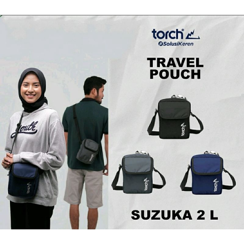 Tas Slempang travel suzuka 2L/Torch Travel Pouch 2L