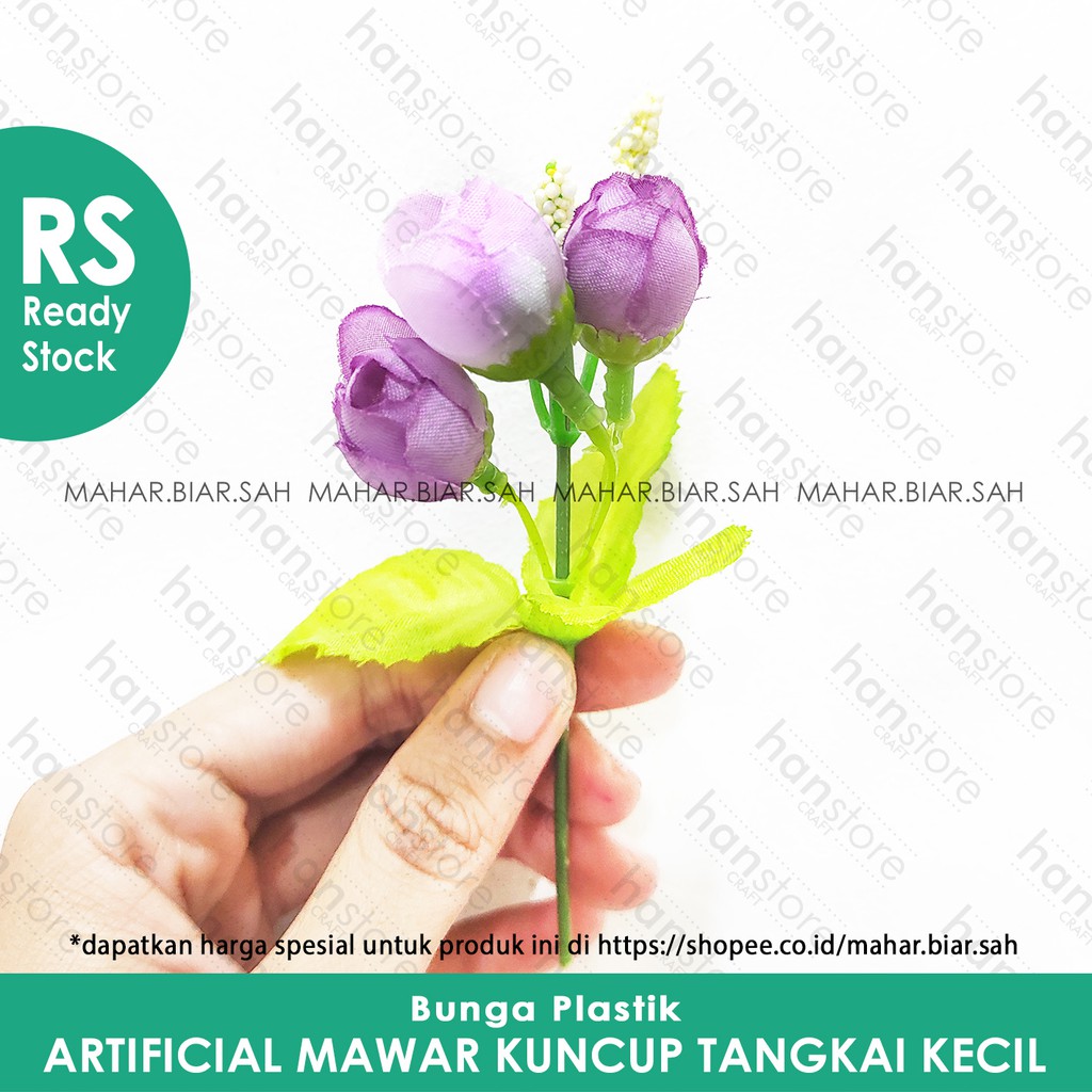 1 Pcs Bunga Artificial Mawar Kuncup Tangkai Kecil / bunga dekorasi mahar / bunga plastik / SHABBY-6
