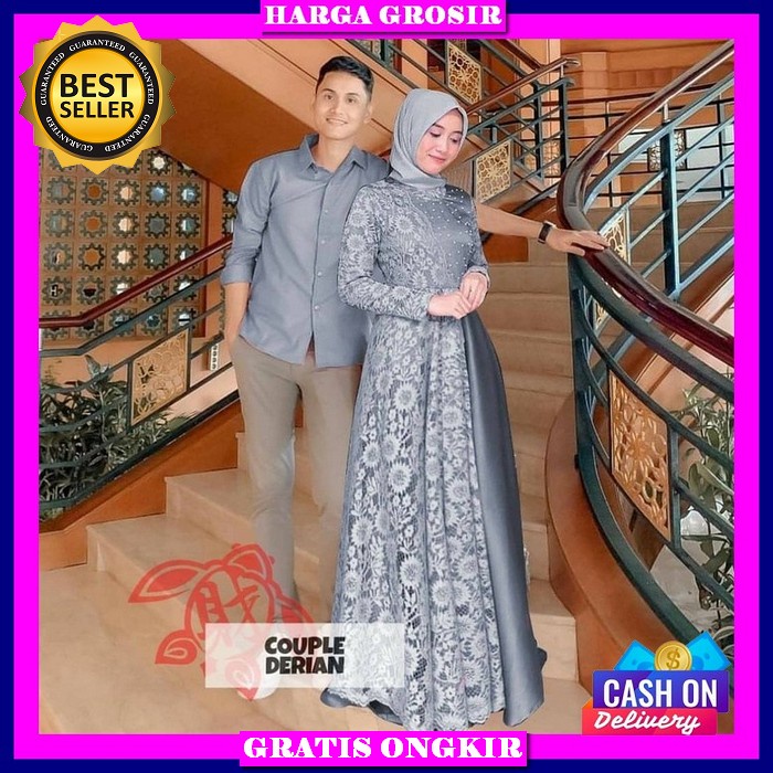Rauna Gamis Couple Pasangan Terbaru 2023 Sarimbit Rauna Suami Istri Kekinian Baju Couple Keluarga Pr