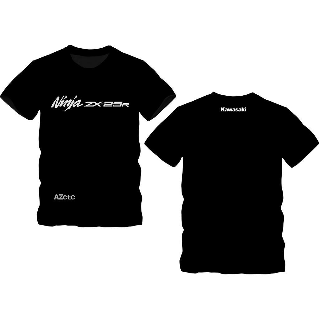 AZetc - Baju Kaos Tshirt Premium Logo Kawasaki Ninja ZX-25R ART 02