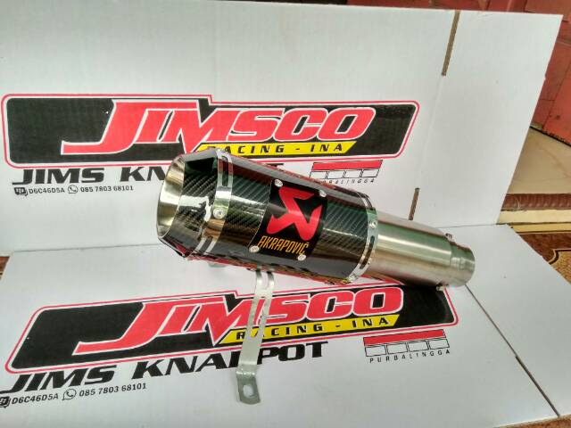 Knalpot Akrapovic Lorenzo carbon slencer only suara bass mantap berkwalitas.-1