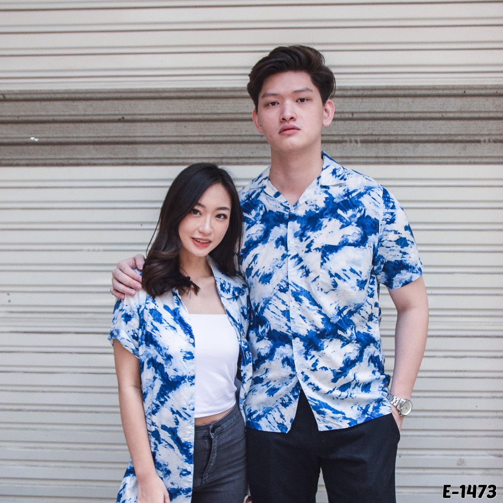 Mensfashionhouse Baju Kemeja Tie Dye Pria Lengan Pendek Kasual Murah Limited Edition