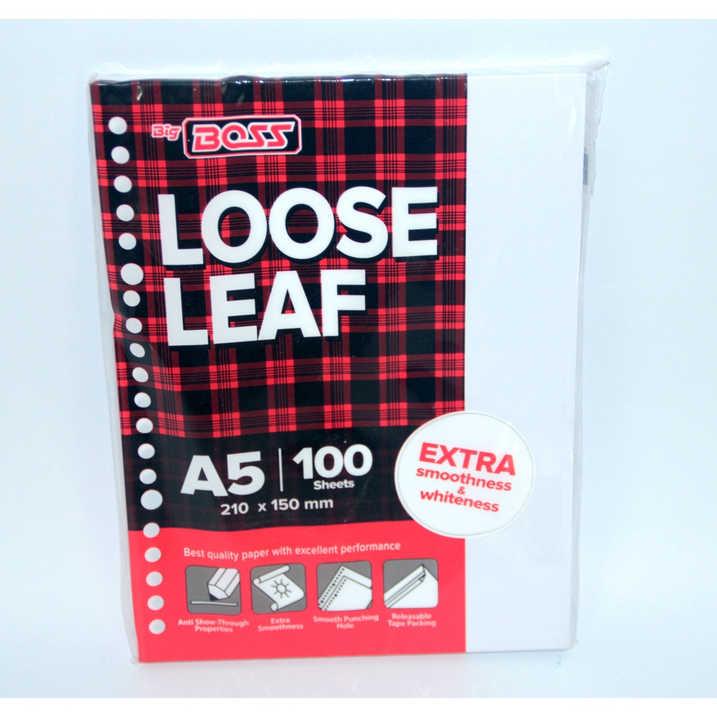 

Loose Leaf Big Boss Ukuran A5 Isi 100 Lembar Polos