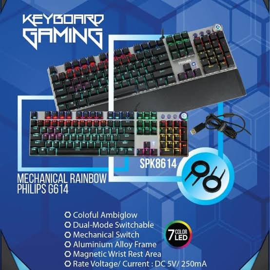 Keyboard Gaming Mechanical Philips G614 Gaming Keyboard