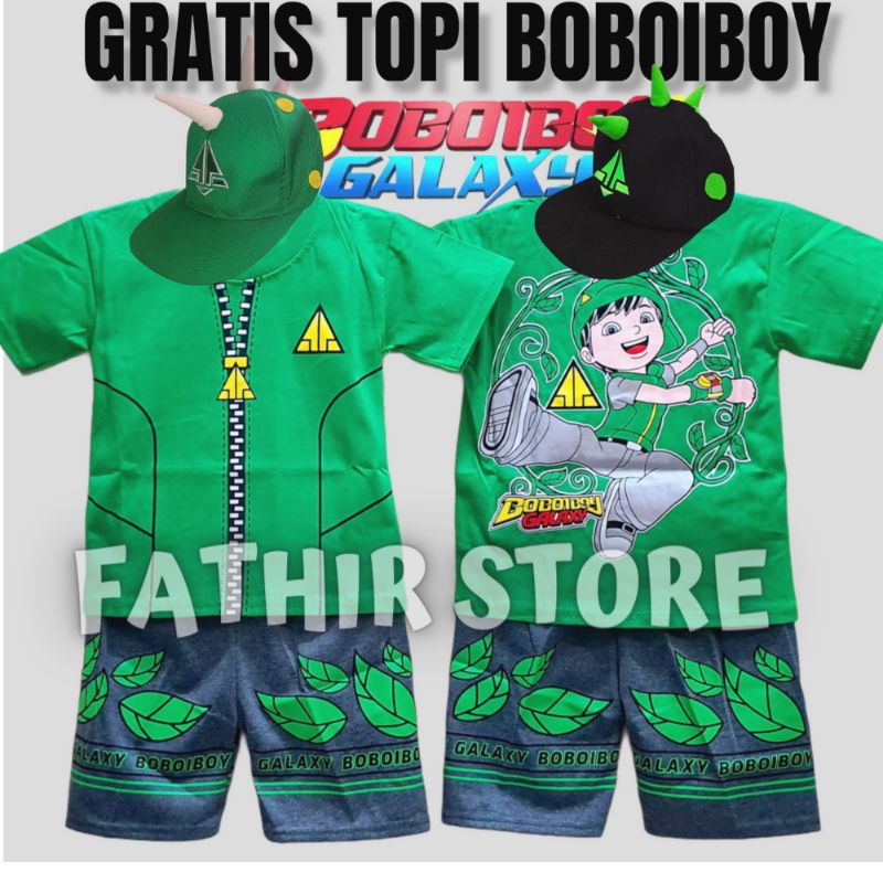 STELAN BOBOIBOY DAUN / KOSTUM BOBOIBOY DAUN DAPAT TOPI BOBOIBOY