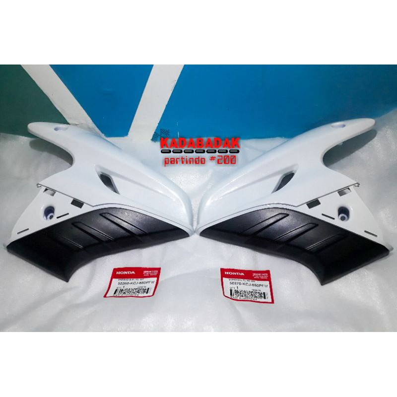 Cover Body Sayap Shroud Kanan Kiri Original AHM Honda Tiger Revo New Putih Albino Bodi Set Ori RH LH