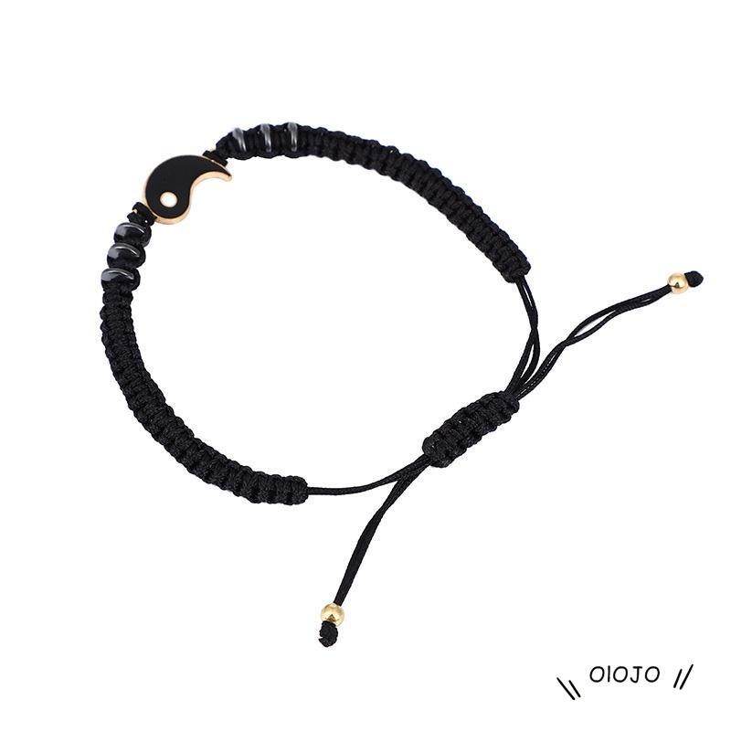 Gelang Tali Tenun Tangan Bahan Alloy Untuk Pasangan Tai Chi Bagua ol2