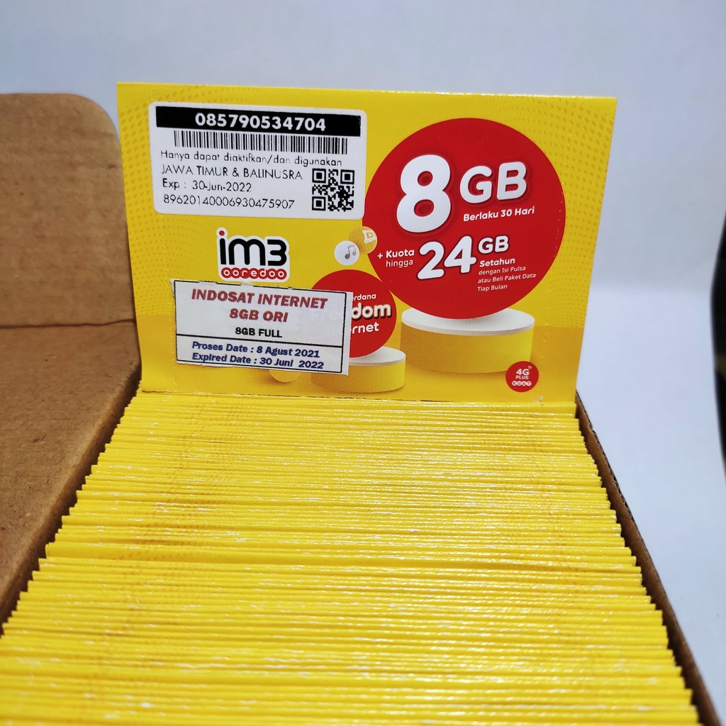 SP Perdana Indosat 8GB Full 24 JAM