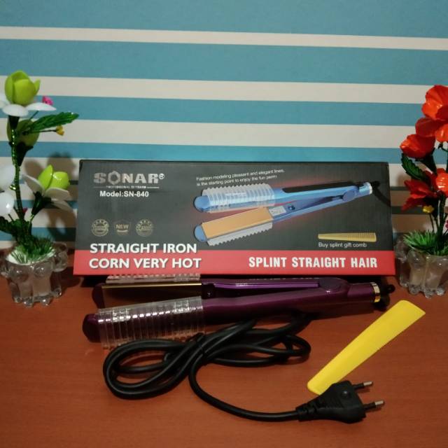 Catok Sonar SN-840 Catokan Sonar SN-840 ,Catok 2in1 Pro Kualitas bagus 100% , catokan rambut original 100%