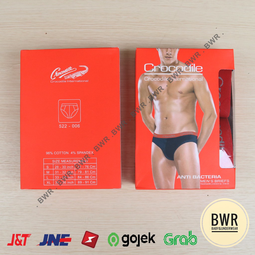 [ 2pc ] CD Crocodile ORANGE 522 006 / 262 Celana Dalam Pria Dewasa Harian Karet Boxer | Bwr