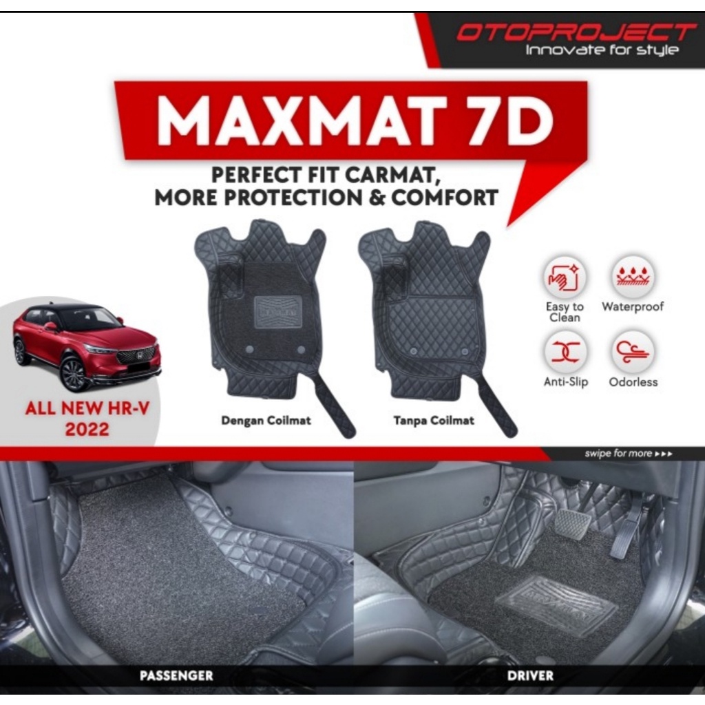 MAXMAT KARPET MOBIL 7D HONDA ALL NEW HRV 2022 + COIL MATE