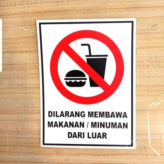 

LABEL DILARANG MEMBAWA MAKANAN DAN MINUMAN UK 8X9CM