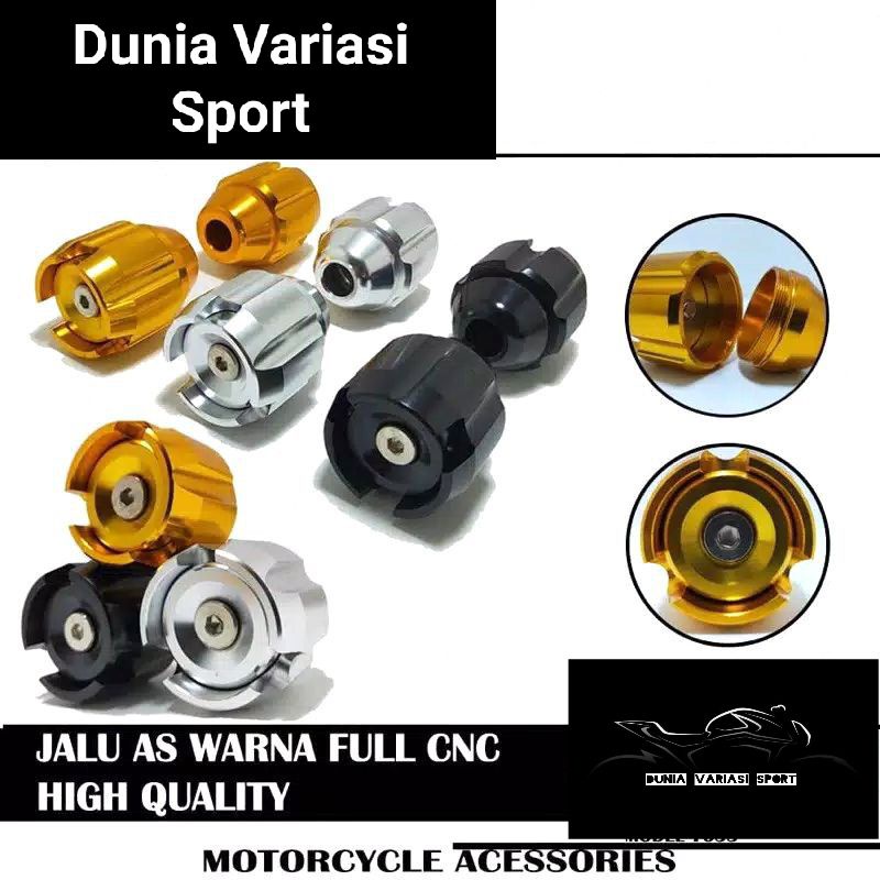 Jalu As Roda Cocok Buat Roda Depan&amp;Roda Belakang Bahan Full Cnc Two tone Universal Semua Motor