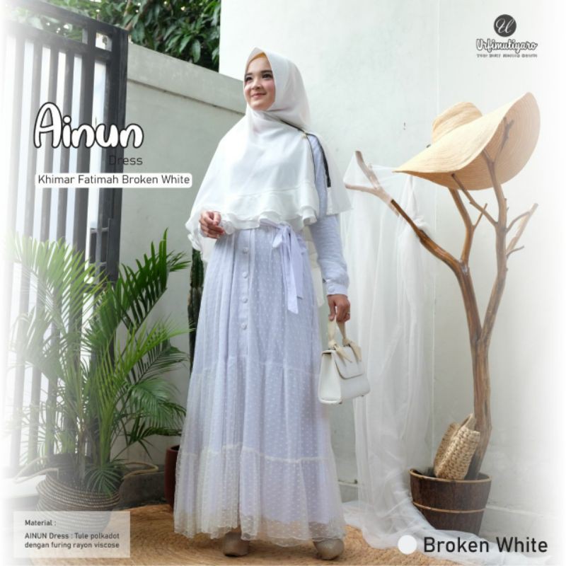 Ainun Dress By Urfimutiyaro /gamis tille dot/ gamis tile/gamis brokat